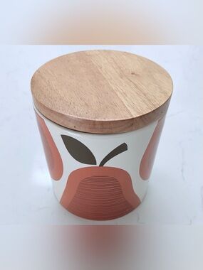 Orla Kiely for Target Pears Modern Canister Medium Orange Stoneware 68 oz 2009